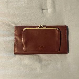 Women's leather wallet with coin purse